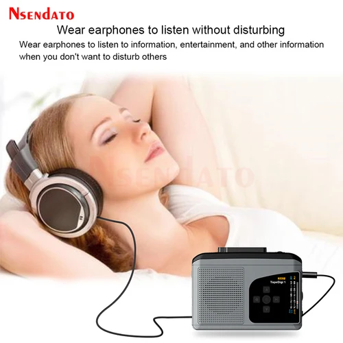 Imagen 2 del producto Ezcap234-REPRODUCTOR DE cinta de casete de Radio AM/FM Original, grabadora portátil, convertidor de cinta a MP3 con tarjeta TF de altavoz