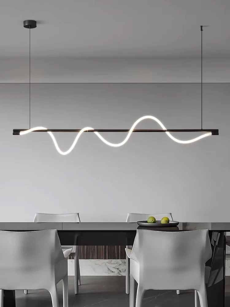 Nordic Home Decor Lijn Kroonluchters Voor Eetkamer Glans Hanglampen Hanglampen Voor Plafondlamp Binnenverlichting - afbeelding 2