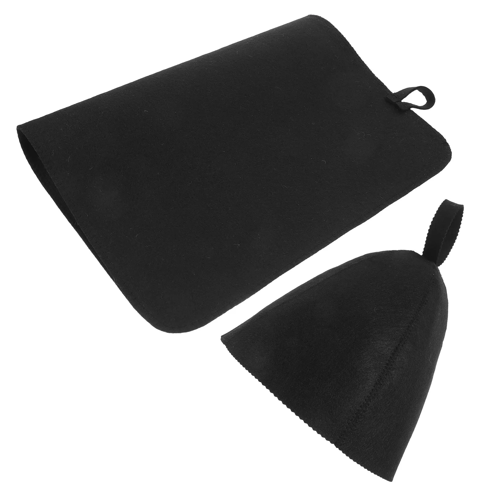 1Set Felt Sauna Hat and High-Density Seat Cushion Set for Sauna Bench Steam Room Bathhouse Desk Comfort Support Long Wear Easy
