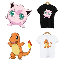 2Pcs/Lot Anime Kawaii Iron On Thermoadhesive Fusible Patches Heat Thermal Transfer T-Shirt Stickers For Children's Clothes Kid