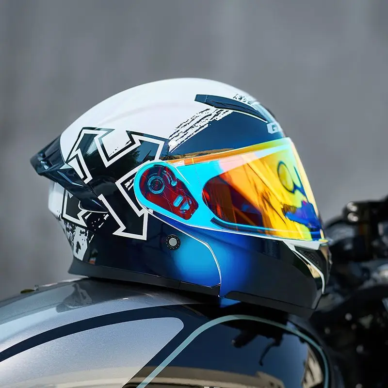 DOT Approved Full Face Helmets Crash Motorbike Protective Gear Men Women Flip Up Helmet Motorcycle Double Sun Visor