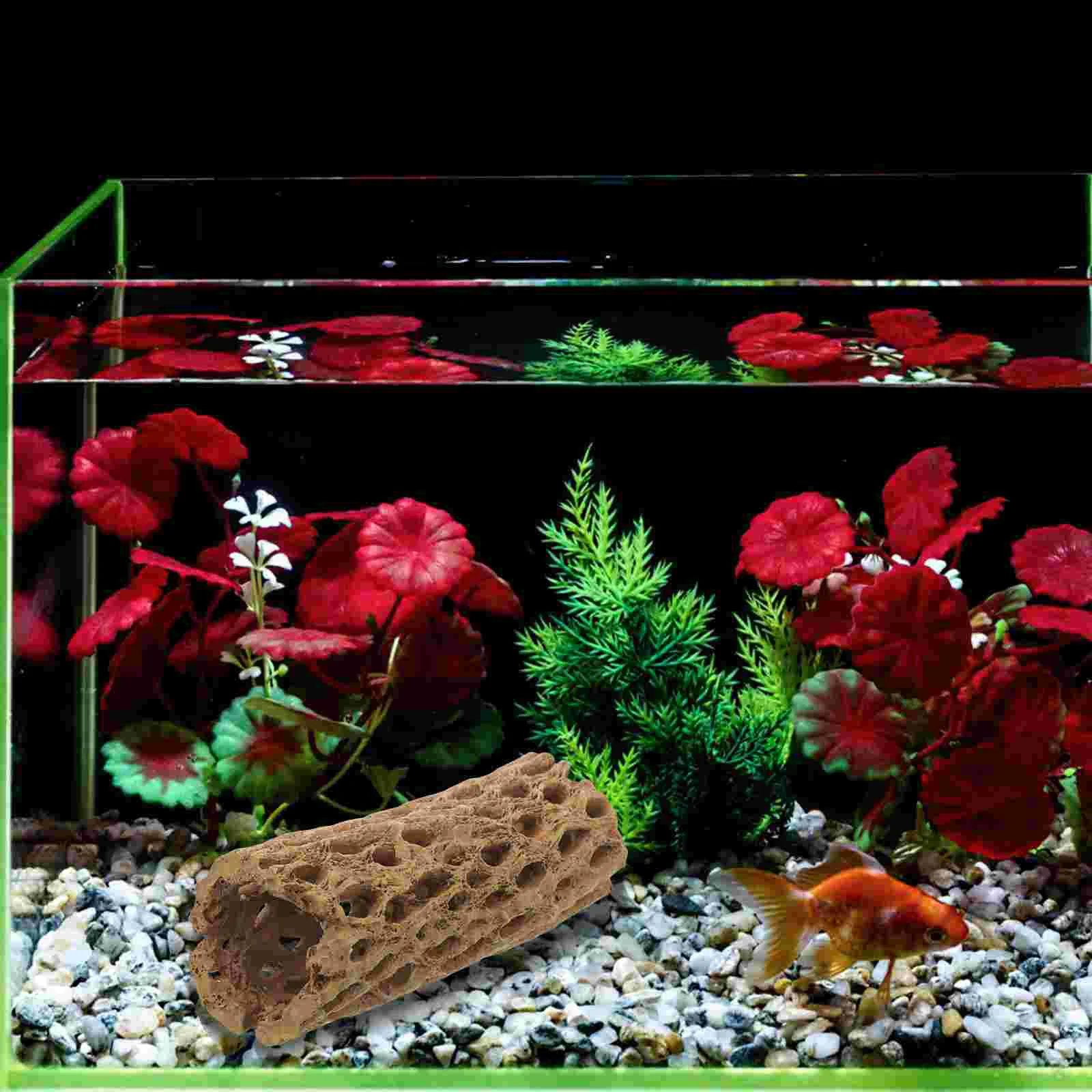 Shrimp House Fish Tank Cave Hiding Aquarium Hideaway Decoration Accessories Log Resin Adorn Habitat Brine Hatchery