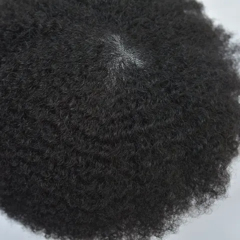 Мужской парик Eseewigs Q6 360 Wave афро-кудрявый из индийских волос