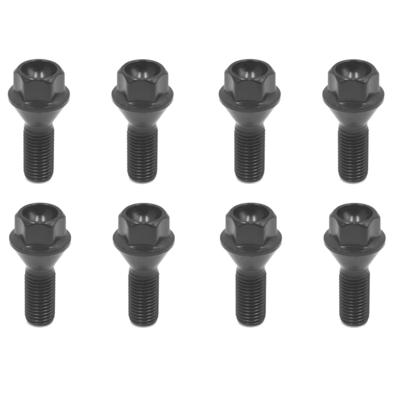 8Pcs Black Wheel Bolt Lug Nut For BMW E30 E36 E46 E60 E90 36136781150