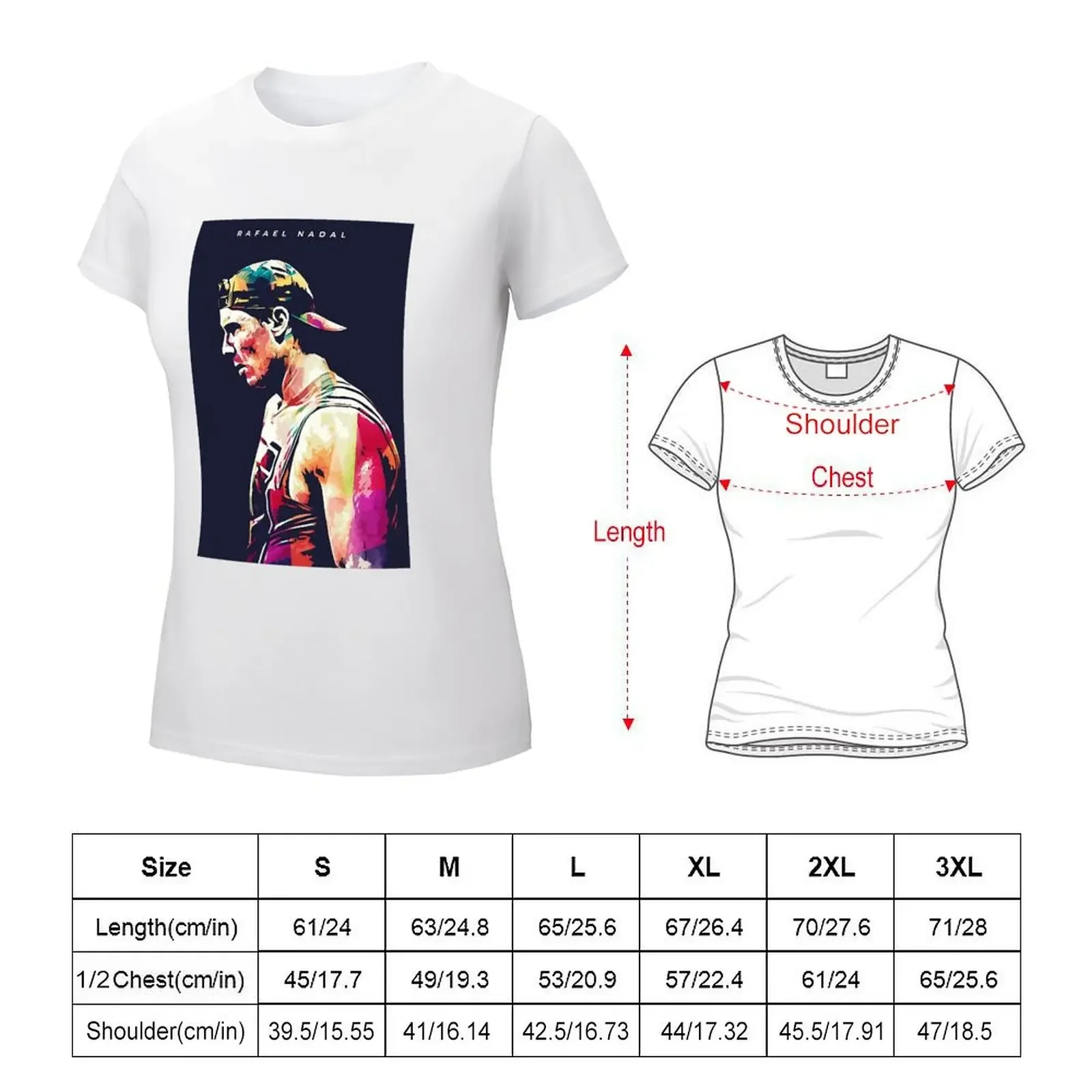 Rafael Nadal T-shirt graphics Aesthetic clothing oversized t shirts for Women