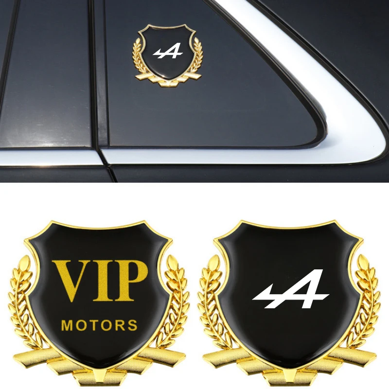 Car emblem 3D Metal Badge Sticker Wheat Ear Shape Car Window Decoration Sticker Accessories for Alpine A290 A110 Pure GT S GTS R