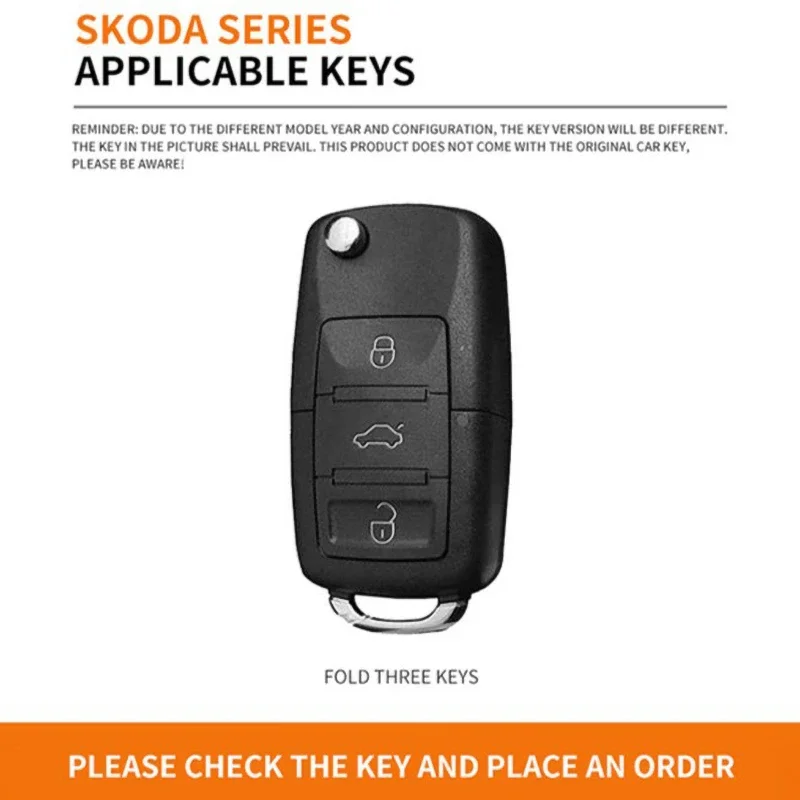 Zinc Alloy Car Remote Key Case For Skoda Fabia Remote Control Protector For Škoda Fabia MK 1 2 3 Car Key Holder Car Accessories