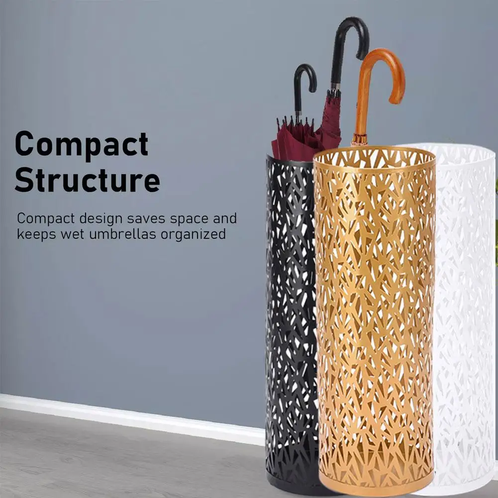 Picture 5: Metal Umbrella Holder Free Standing Umbrella Stand Rack Decorative Umbrella Holder Bin Multipurpose Walking Sticks Holder