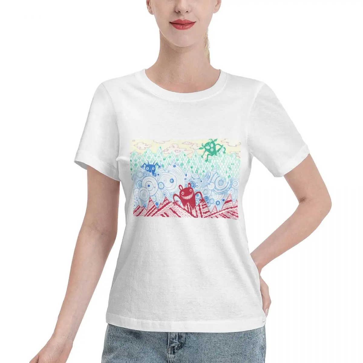 All Season Wear Look Who S Coming Women's T-shirt Work Wear Women Short Sleeve Top