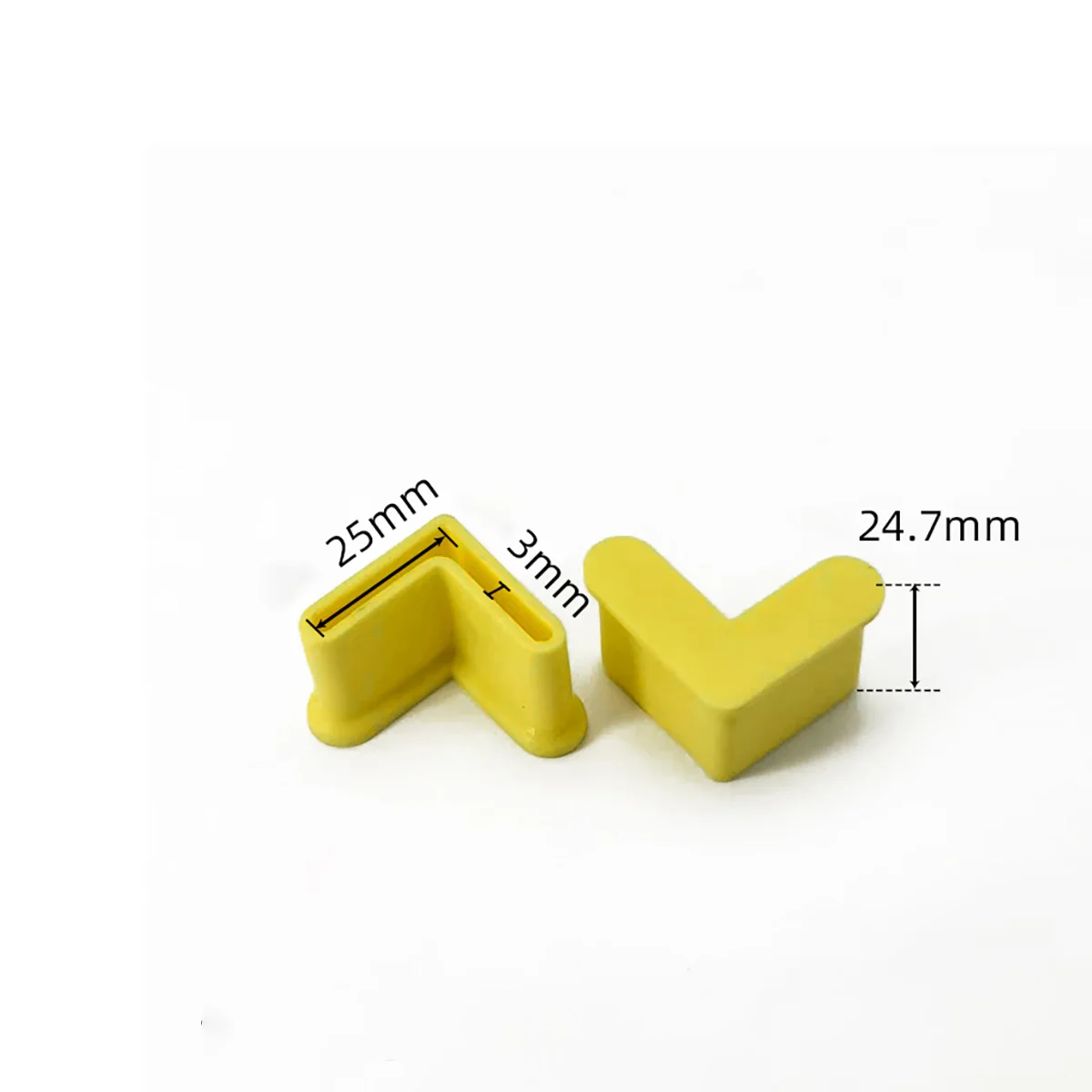 Cubierta de pie en forma de L de PVC, almohadilla de goma de pie de hierro de ángulo triangular, antideslizante, estante, mesa, silla, muebles,