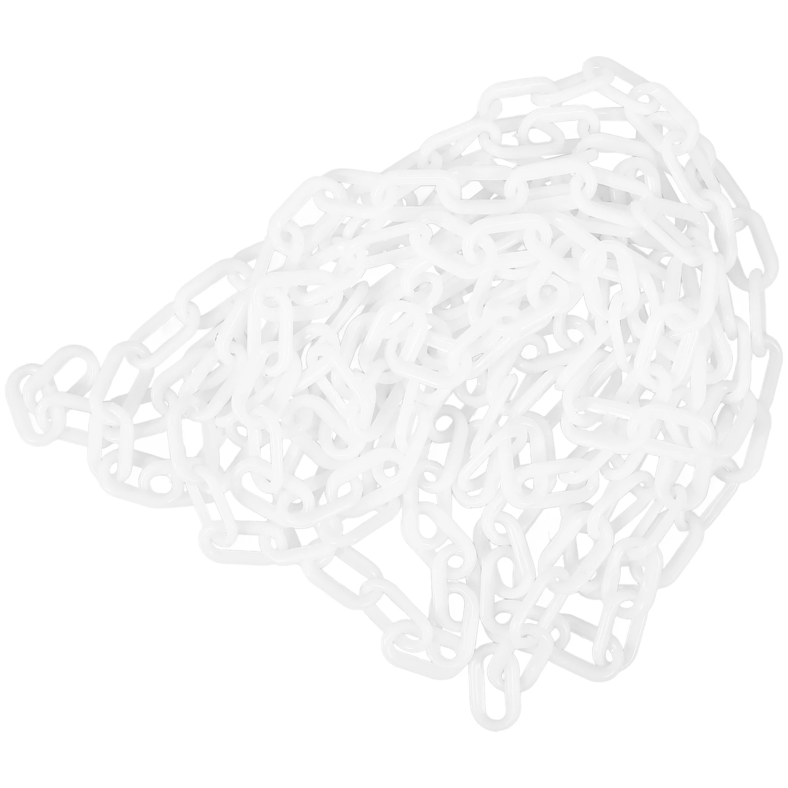 

Plastic Protective Chains 5m White Small Size 2 Cone Buckles Traffic Safety Crowd Control Barrier Chain Links Parking
