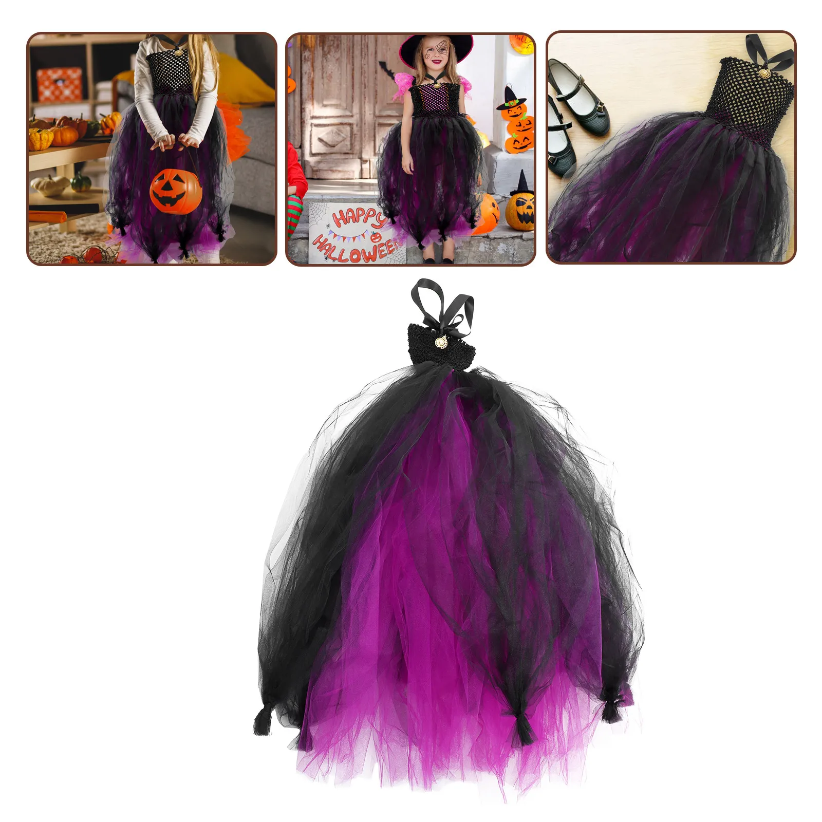 1Pcs Girl Tutu Dress Premium Reusable Gauze Costume for Dance Dress Up Cosplay Halloween Christmas Party Photo Prop Birthday