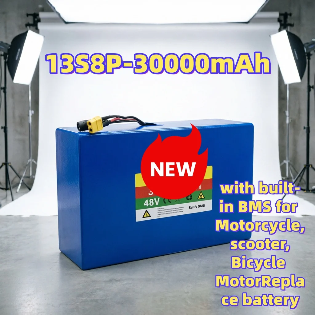 

13S8P 48V 30Ah mountain bikes 250-800W with built-in BMS for Motorcycle, scooter, Bicycle MotorReplace battery