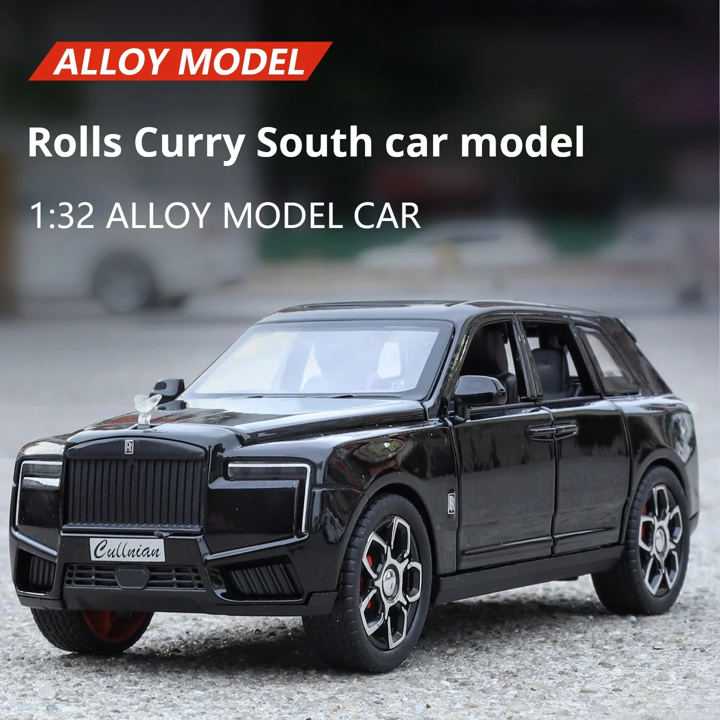1:32 escala simulação rolls-royce cullinan liga diecast modelo de carro clássico som luz puxar para trás meninos brinquedo presente do miúdo