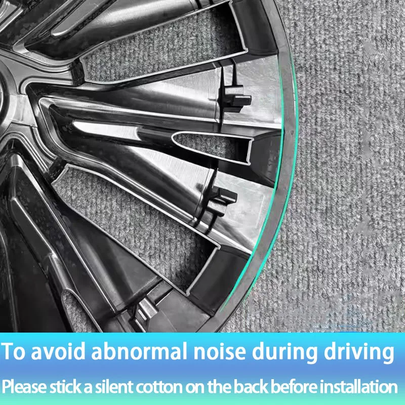19 بوصة عجلة Hubcap غطاء ل جديد تسلا نموذج Y Juniper 2025 + محور قبعات الأداء غطاء عجلة كامل حافة غطاء اكسسوارات 4 قطعة