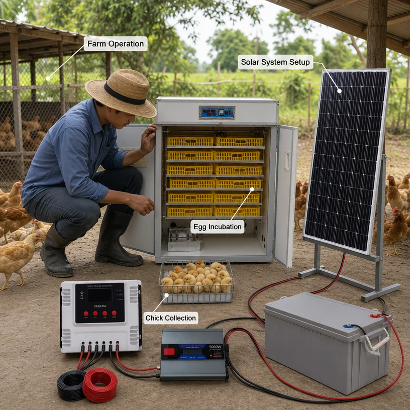 Micro-computer Controlled 1056 Eggs Automatic Setter Solar Egg Hatcher Battery Egg Incubator Machine