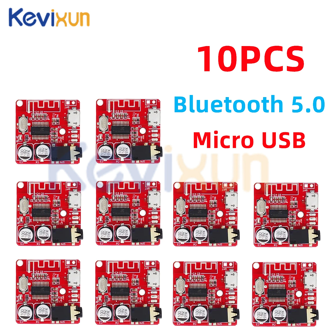 Bluetooth Audio Receiver Board 3.7-5V Bluetooth 5.0 MP3 Amplifier Lossless Decoder Board Wireless Stereo Music Module XY-BT-Mini