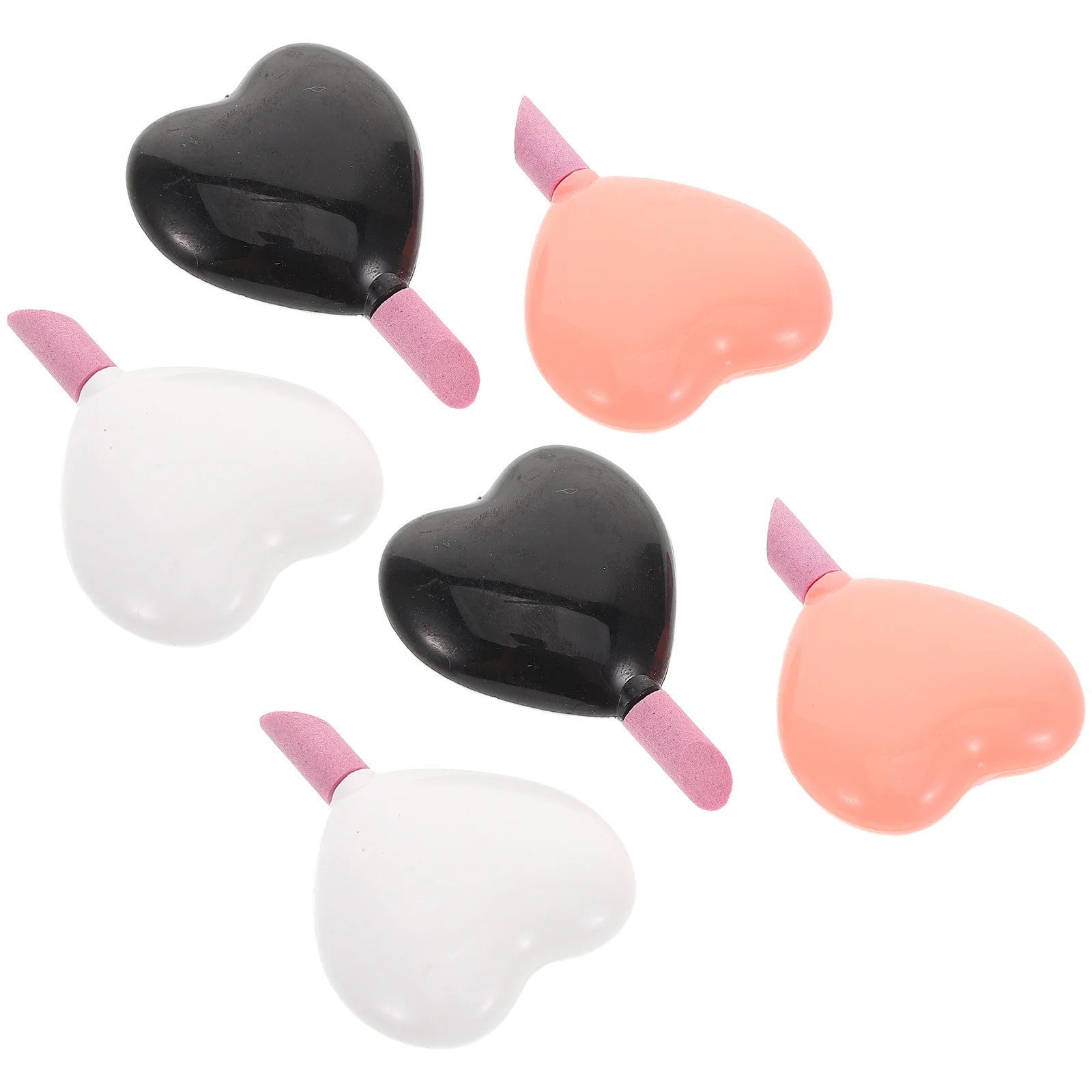 

6Pcs Heart Topper Nail Care Tool Set Nail Polishing Buffer Cuticle Pusher Portable Pumice Stone Manicure Tool Professional Use