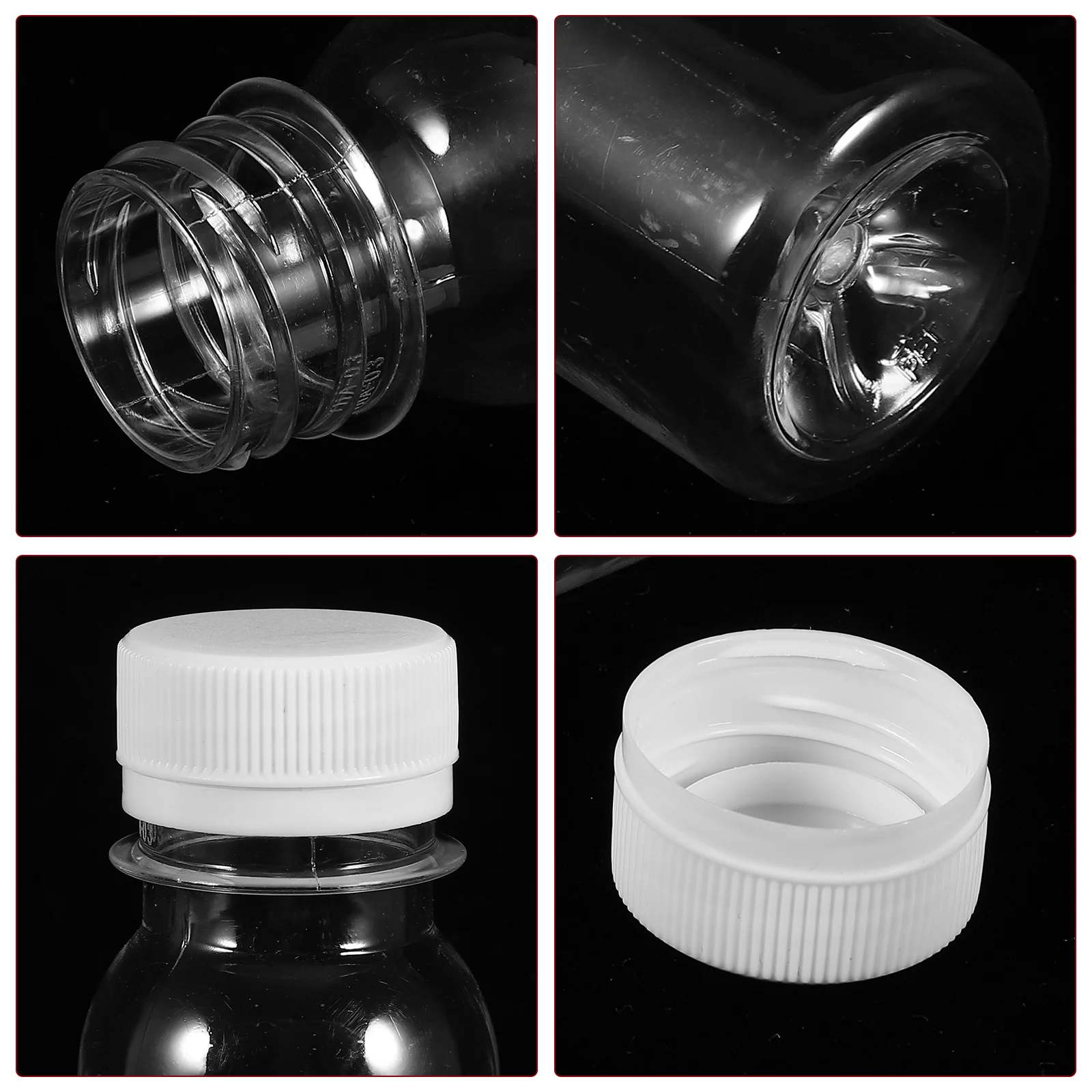 5 Pcs 100ml Transparent Pigment Bottle Plastic Milk Bottles Juice for Juicing Beverage Jar Container Drinking