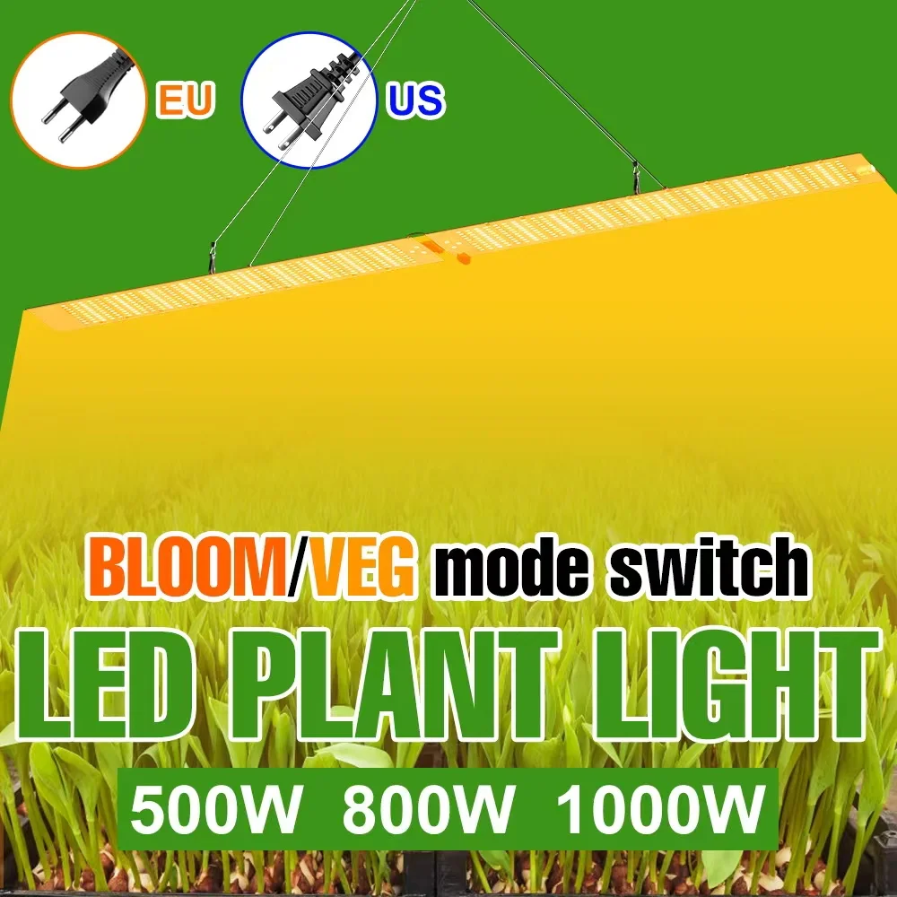 1000W Full Spectrum LED Plant Grow Lights Quantum Board Hydroponics Fill Lamp Greenhouse Tent Vegetables Cactu Flowers Lighting