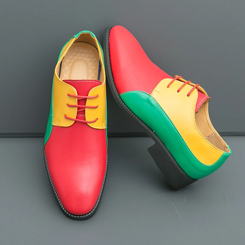 Vintage Classic Derby Shoes Men Casual Fashionable High-end Small Leather Shoes Men Business Banquet Formal Shoes in Sizes 38-46