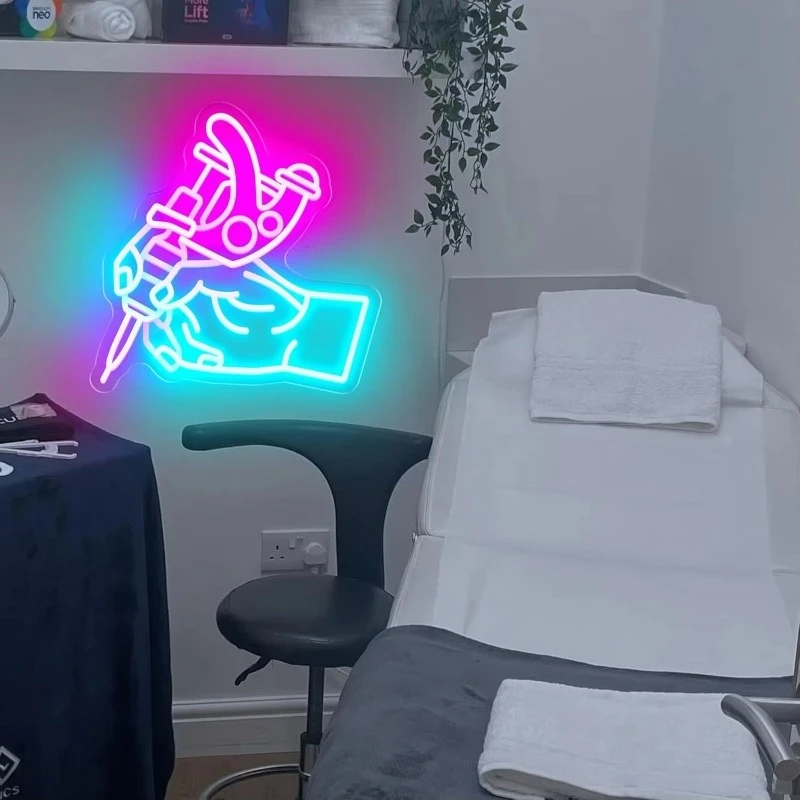 Light Emitting Diode Neon Wall Decor USB Powered Dimming Artist Gifts Tattoo Lights for Bars, Game Rooms