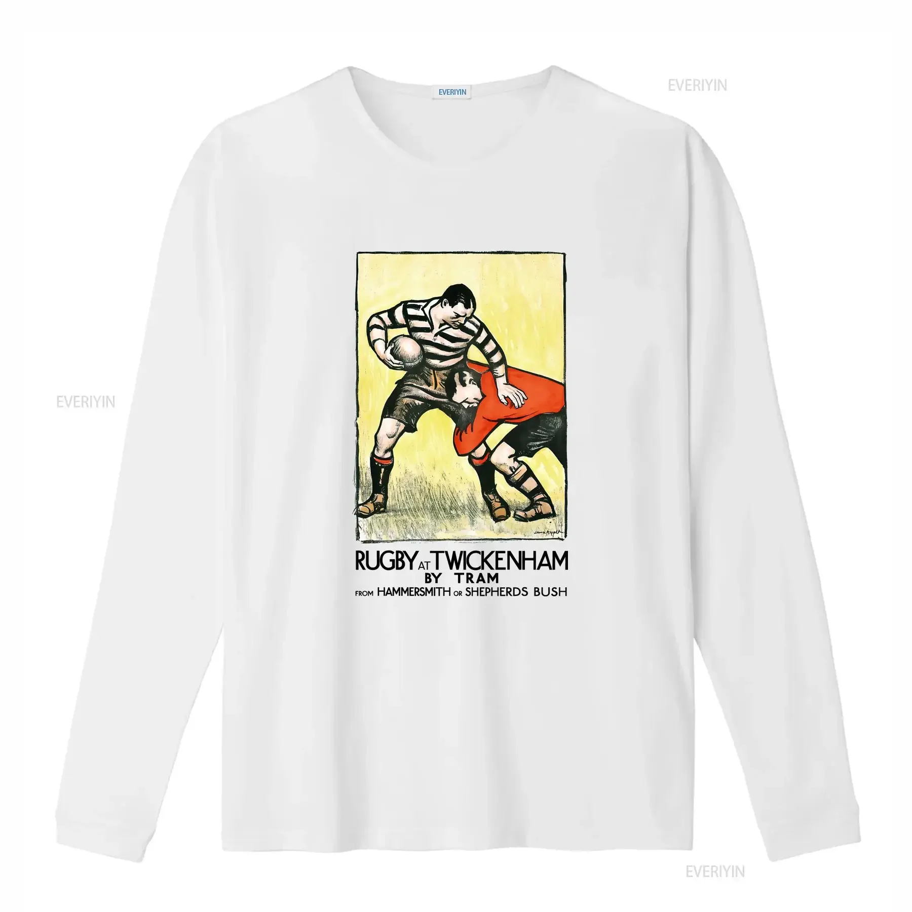T Shirt 1921 Rugby At Twickenham Advertising Hammersmith Shepherds Bush vintage Washed designer clothes Slightly Versatile