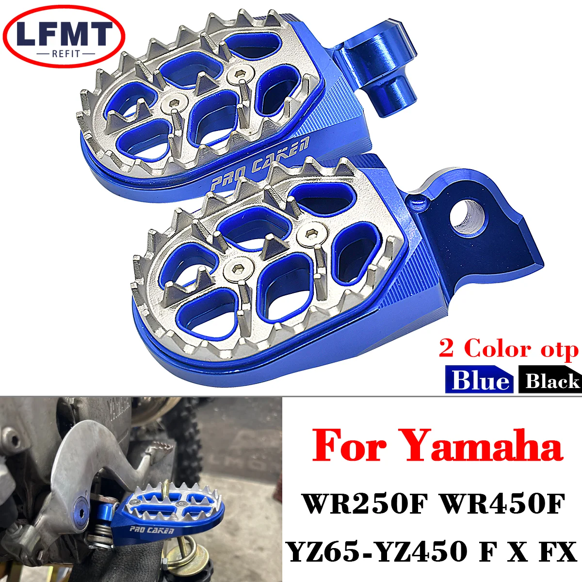 

Motorcycle Foot Pegs Rests Footrest Footpeg Pedals For YAMAHA YZ 65 85 125 250 250F 450F 125X 250X 250FX 450FX WR250F WR450F