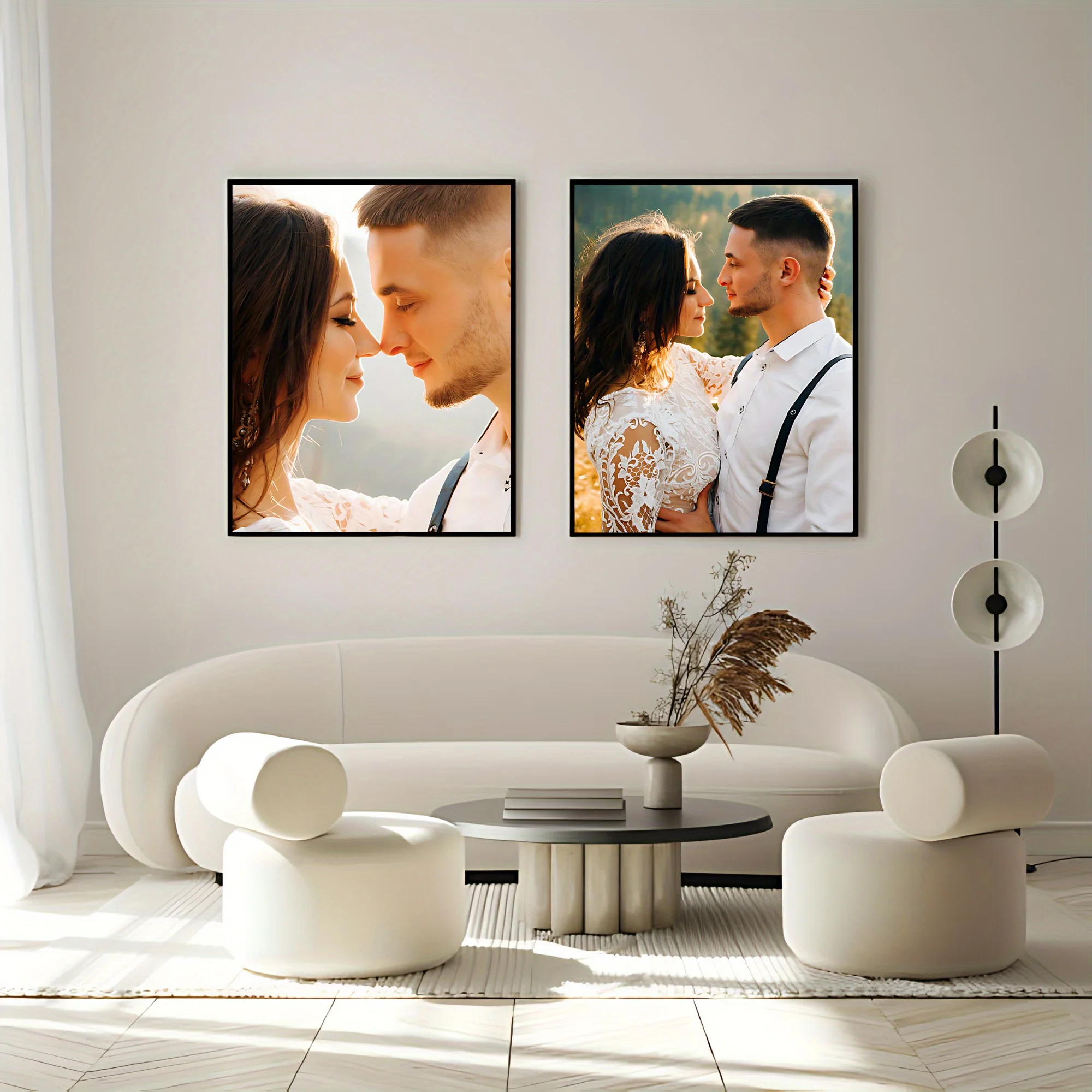2 Stück/Set Individuelle Fotoposter & Dekorative Kunst; Personalisierte Rahmenlose Leinwanddrucke; Feiertagsgeschenke; Wohnzimmerdekoration – Detail 4