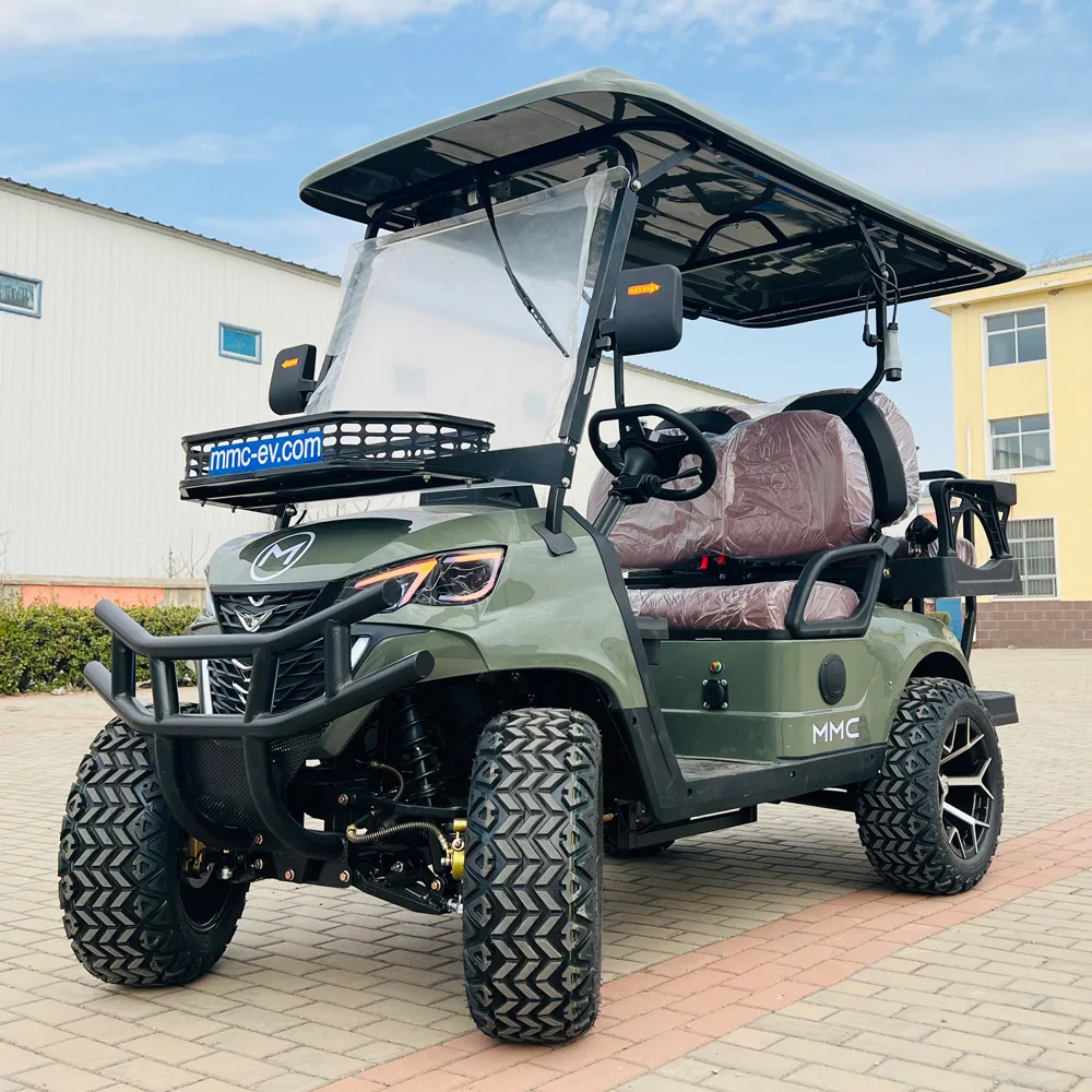 China Factory Price Golf Cart 48V/5kw 45mph Speed Strong Power 4 Seater Brand New Street Legal Solar Panels Golf Cart