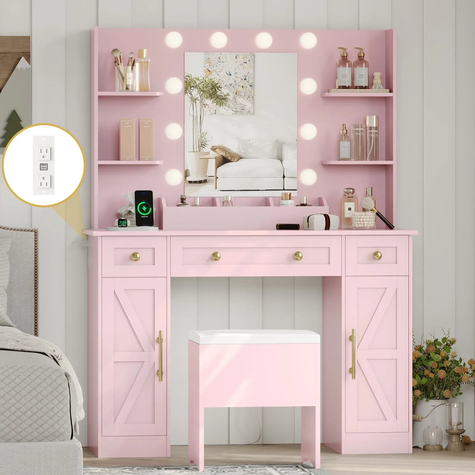 Makeup Vanity With …