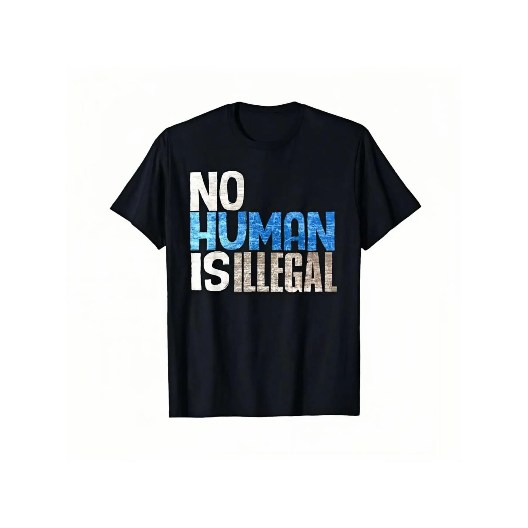 

No Human Is Illegal T-Shirt Immigrant Rights Tee for Men Women Social Justice Activist Gift