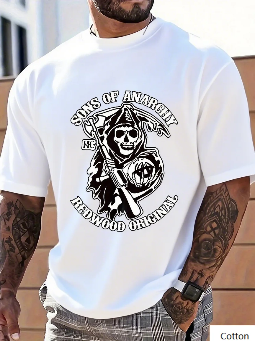 

Хлопковая футболка с рисунком Сыновья Анархии Идеально подходит для любителей сериала Сыновья Анархии и его Попусковой дух Великий