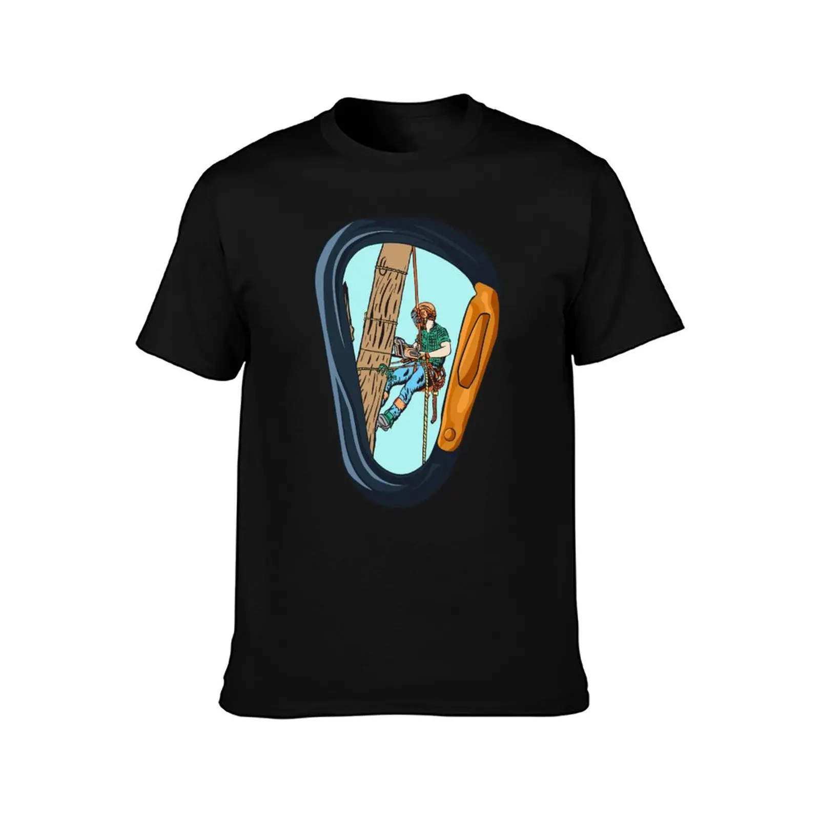 Vintage Arborist Carabiner Art T-Shirt Sweat Absorbing Sports Tee Shirt T-Shirt