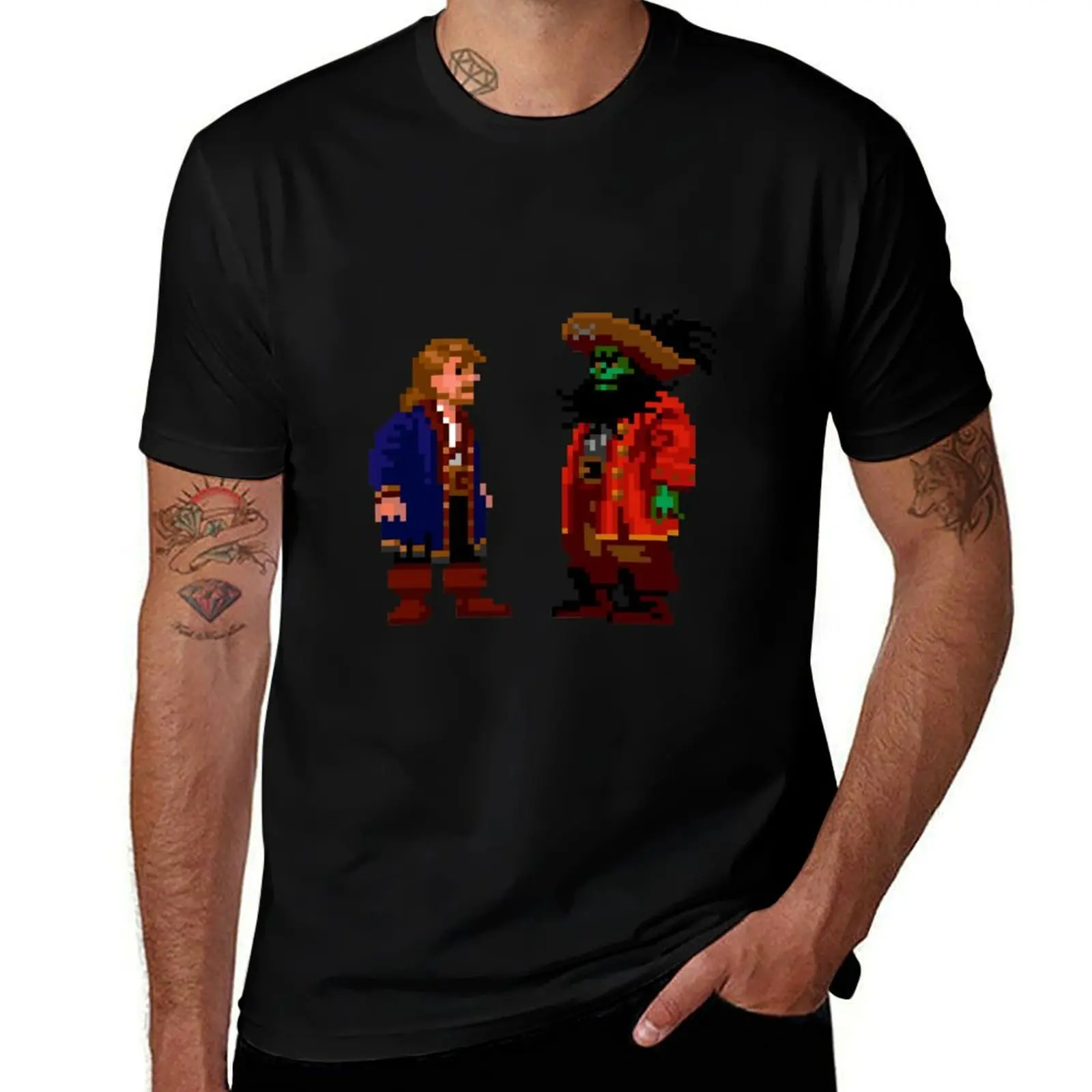 Guybrush & LeChuck (Monkey Island 2) T-Shirt Plus Size Gym Sports T-Shirt