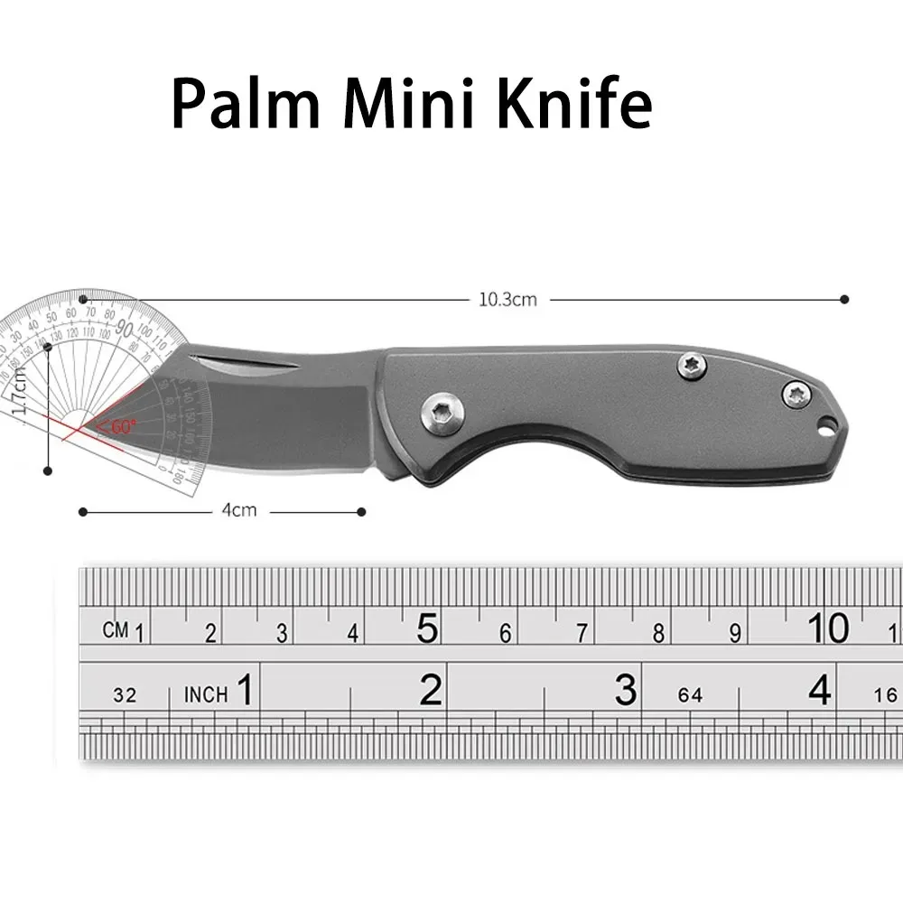 1pc Stainless steel EDC outdoor pocket knife，Portable keychain knife，Multi -purpose camping cutting knife，kitchen fruit knife