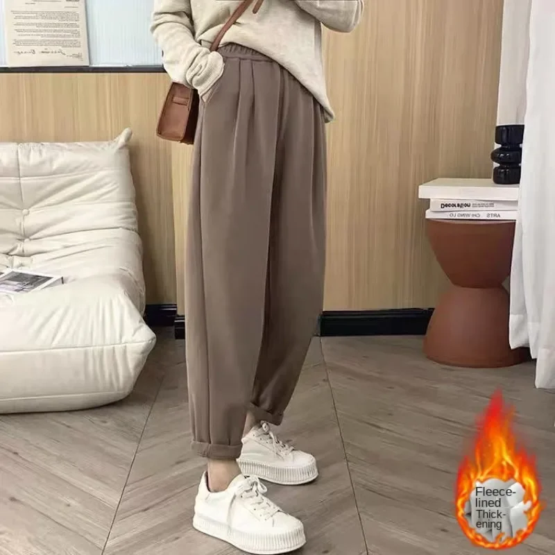 High-waisted Casual Carrot Pants Women's Loose Fit 2024 Autumn New Style Wardrobe Pants Harem sweatpants  joggers women