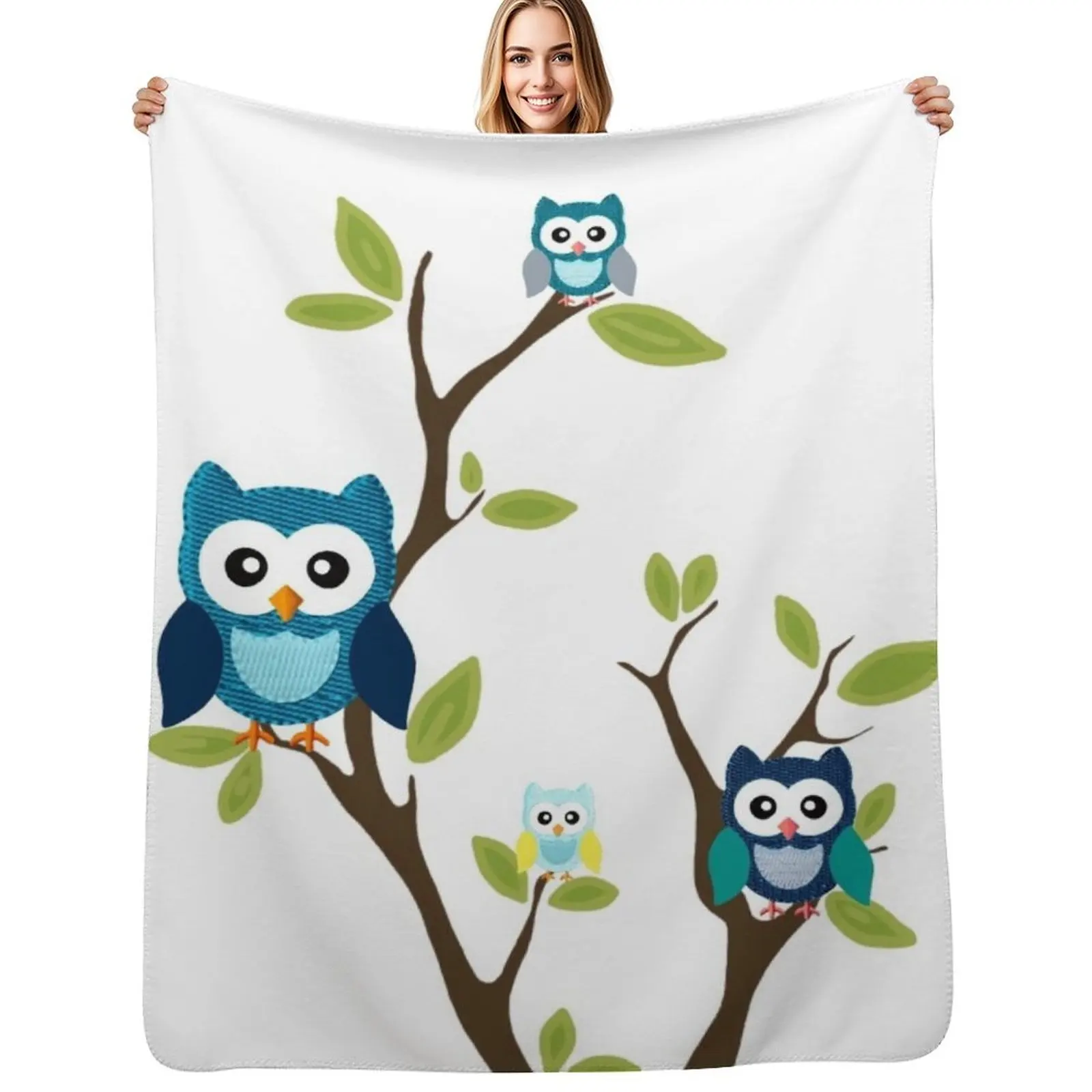

Wise Owls- Large Size Design Throw Blanket anime Moving Picnic Plaid on the sofa Blankets