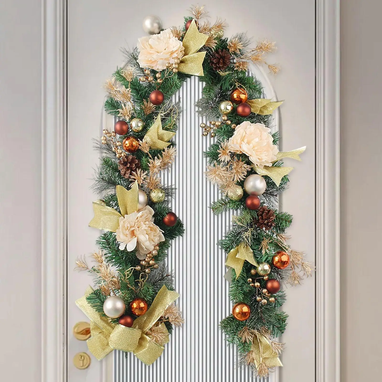 Christmas Artificial Garland Wreath for Christmas Tree Living Room Farmhouse