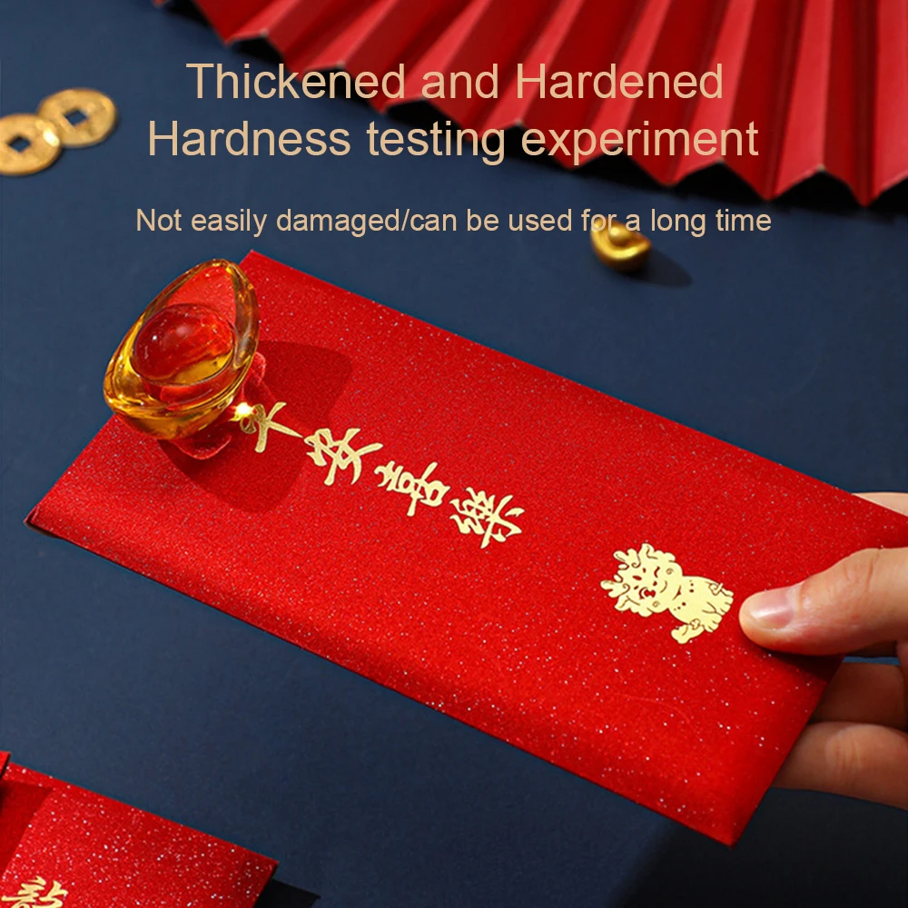 Nieuwjaar Rode Enveloppen Veelbelovend Symbool Lentefestival Rode Enveloppen Symbolische Nieuwjaarscadeau Vergulde Rode Envelop Nieuwjaarstas