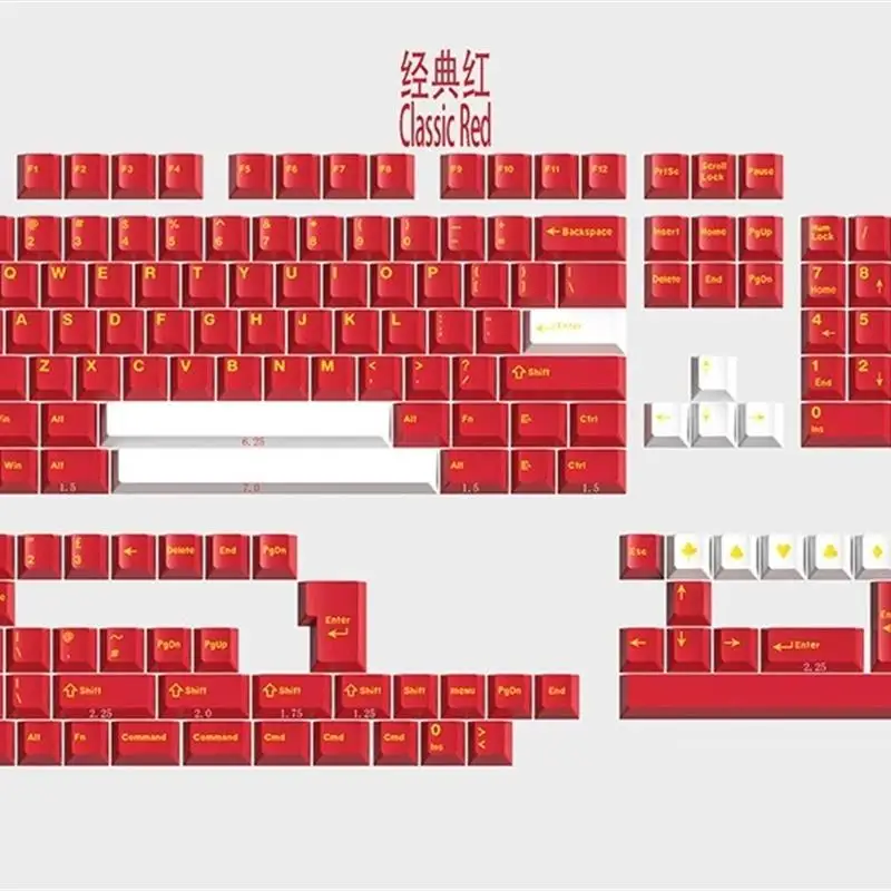 GMK-Teclado mecánico con diseño de cereza, teclas de material ABS de doble tiro, 163 teclas para teclado MX Mechanicla