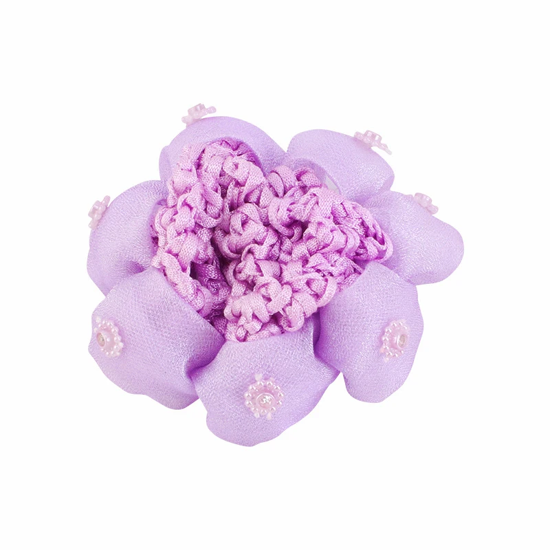 جديد أزهار لطيفة الفتيات كعكة الشعر شبكات سنود قابل للتعديل الاطفال الباليه الرقص الصف فحص مرونة الشعر صافي مشبك شعر الملحقات #3