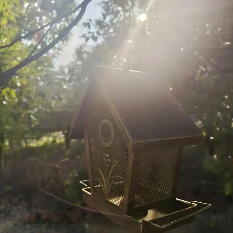 

Bird Feeders Squirrel Proof Caged Hummingbird Feeders For Outdoors Finch Feeding Station With Design For Wildlife Watching And