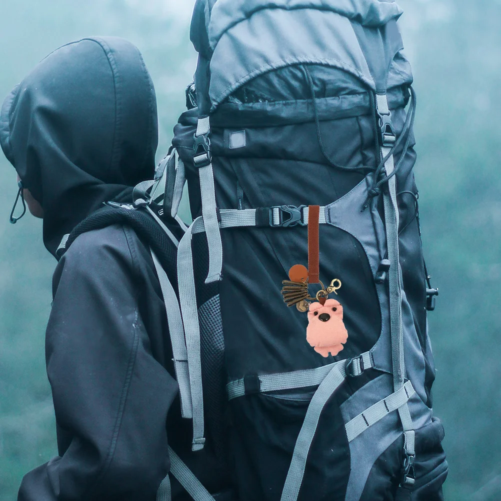 

2Pcs Mini Bear Keychain Cute Aesthetic Design 3-Color Patch Keychain for Car Keys USB Drive Bag Charm Couple Gift