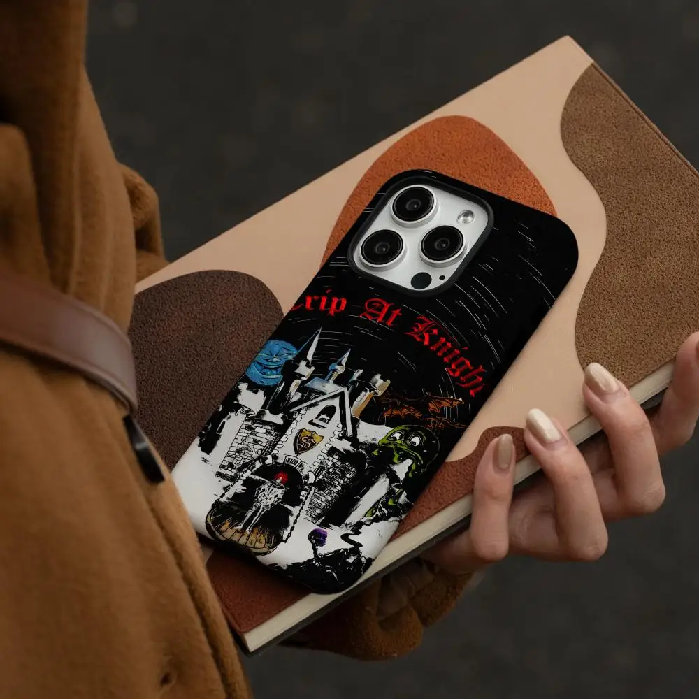 Чехол для телефона для iPhone 17, 16, 15, 14, 13, 12, Pro Max Plus, глянцевый HD, двухслойный, жидкий, с твердым корпусом, Trippies Redd Trip at Knight