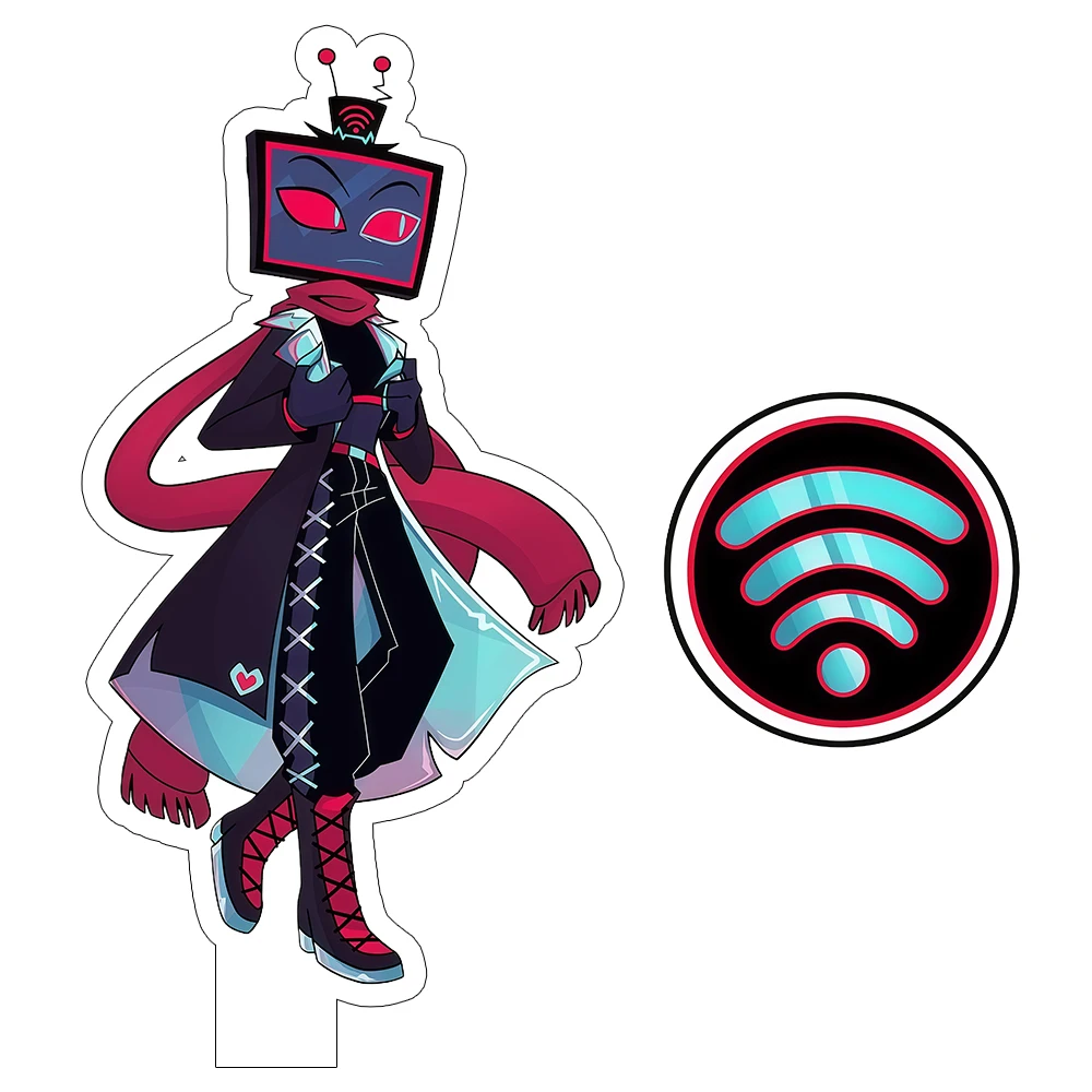 Pour Hazbin hôtel Vox Alastor ange poussière Charlie Morningstar velours 15CM mignon Anime périphériques support acrylique ornement de bureau