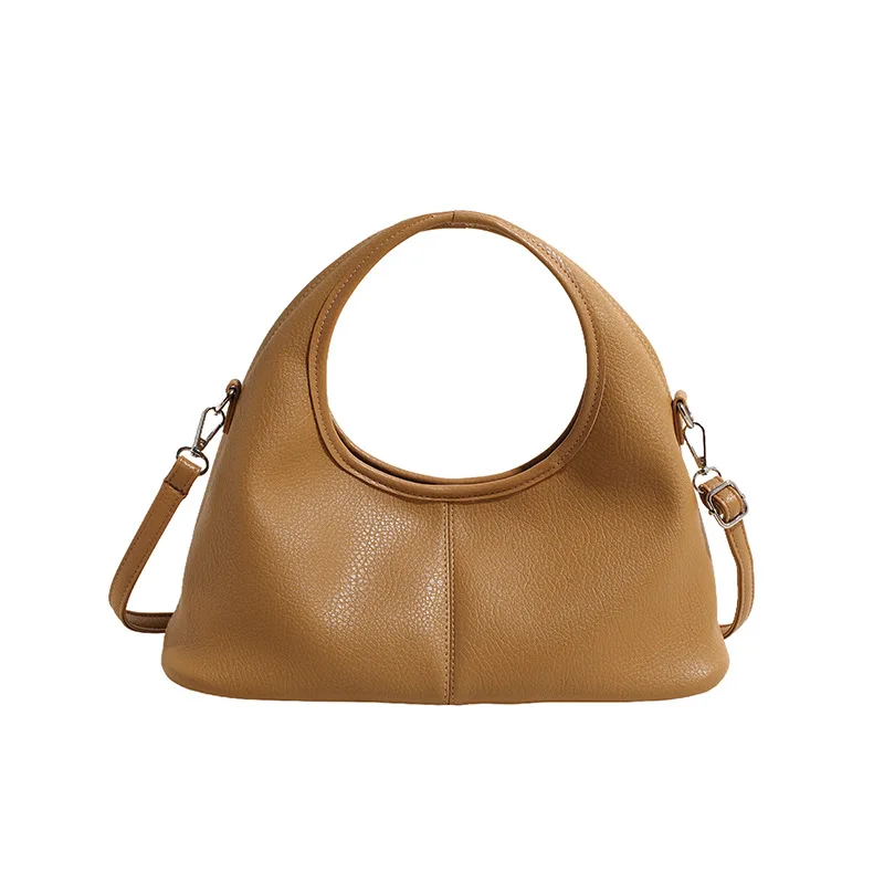 กระเป๋าทรงเกี๊ยววินเทจ ปี 2025 กระเป๋าสะพายข้างทรงกว้างสำหรับผู้หญิง กระเป๋าโท้ทสำหรับฤดูใบไม้ร่วงและฤดูหนาว กระเป๋าสะพายไหล่สไตล์เรโทร กระเป๋าใช้งานได้ทั้งกลางวันและกลางคืน ​