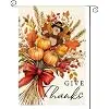 AVOIN colorlife Thanksgiving Floral Garden Flag 12x18 Inch Outside jjp