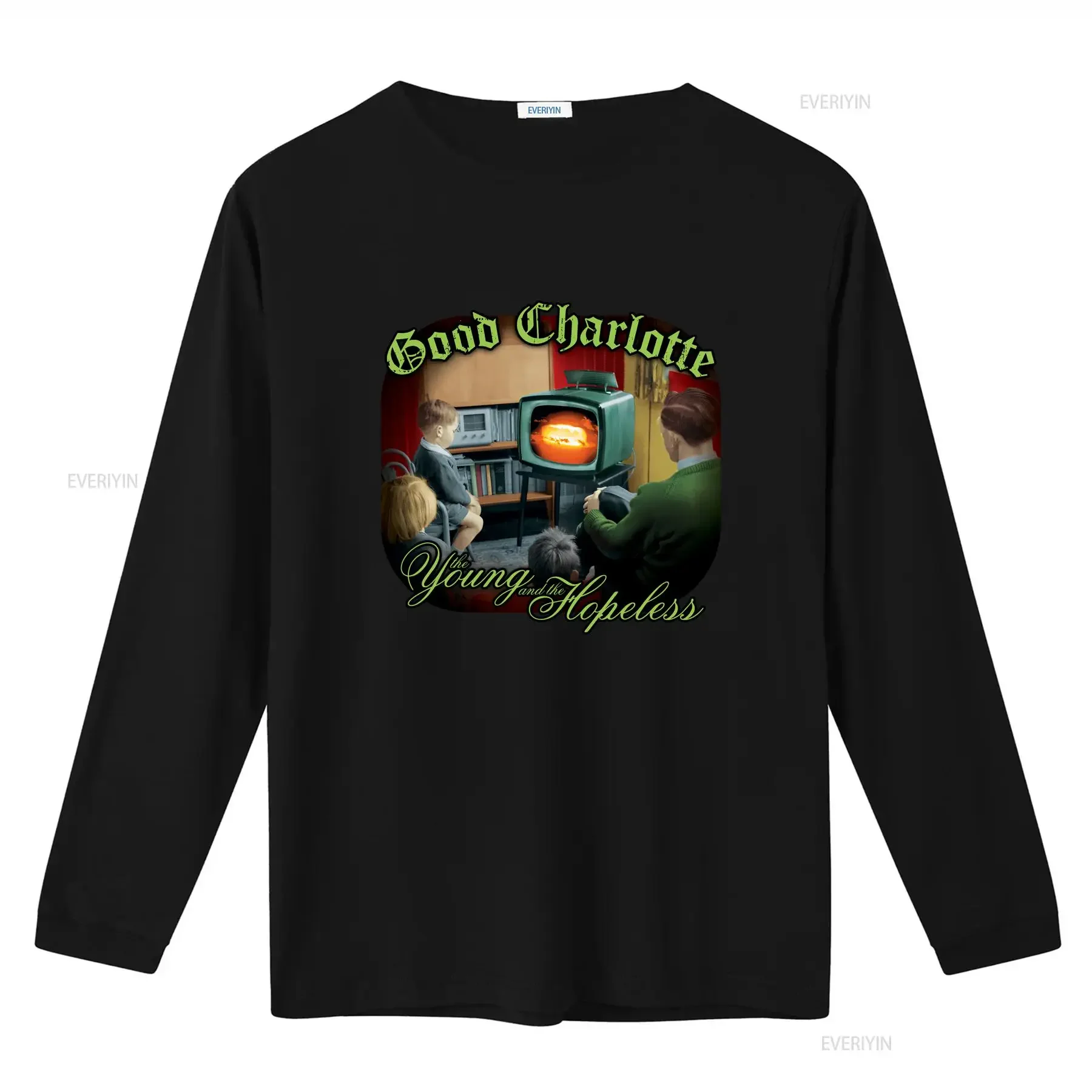 تي شيرت Good Charlotte تي شيرت Young Hopeless عتيق مغسول غير رسمي ملابس الشارع الناعمة الأنيقة للارتداء اليومي أوم