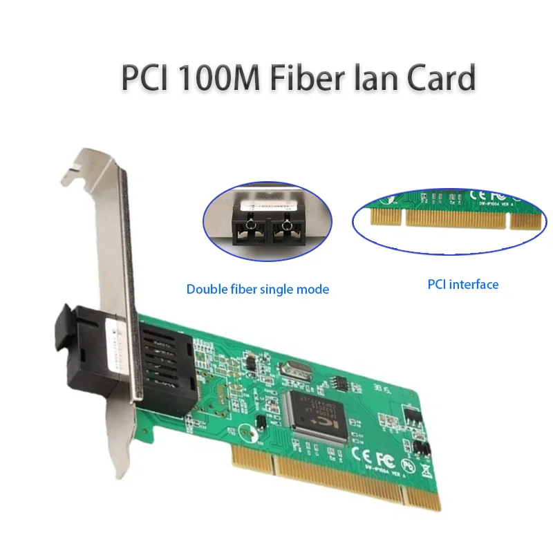 

For desktop computer PCI 100M Fiber lan Card diskless PCI Card 10/100Mbps computer accessories gaming adaptive PCI Network Card